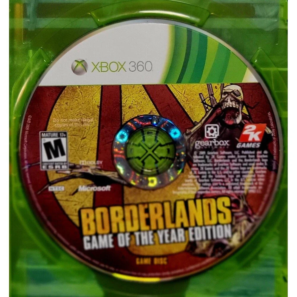 XBOX 360: BORDERLANDS- GAME OF THE YEAR EDITION,  COMPLETE CIB,VG COND